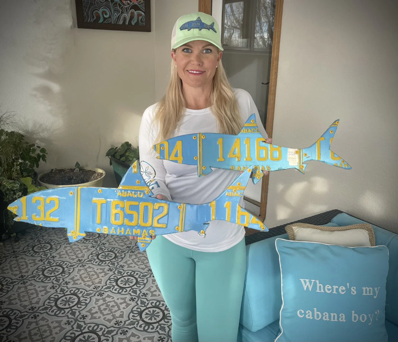 24" Bahamas Bonefish License Plate Art - Image 2