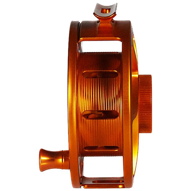 Hatch Custom Campfire Orange Iconic Limited Edition 7 Plus Large Arbor Fly Reel - Image 3