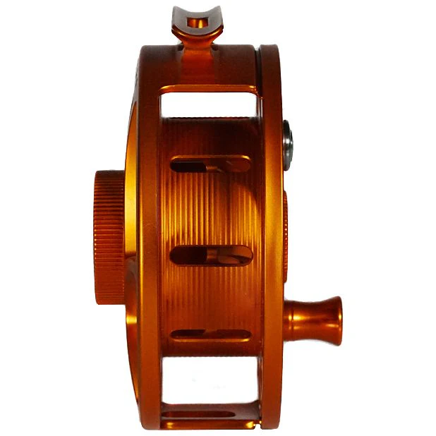 Hatch Custom Campfire Orange Iconic Limited Edition 7 Plus Large Arbor Fly Reel - Image 4