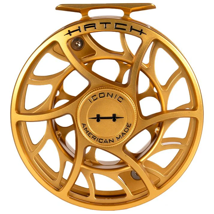Hatch Custom Fool's Gold Iconic Large Arbor Fly Reel 11 Plus