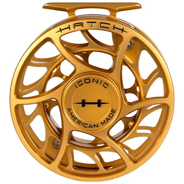 Hatch Custom Fool's Gold Iconic Large Arbor Fly Reel 7 Plus