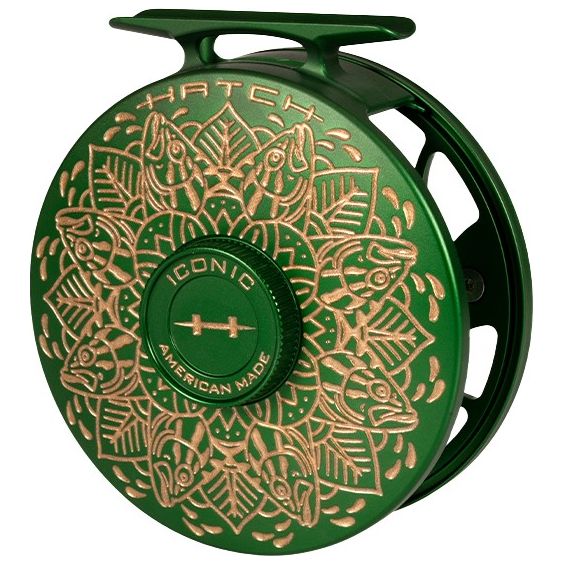 Hatch Custom Drew Wilson Artist Edition Bass Iconic Large Arbor Fly Reel 5 Plus - Image 2