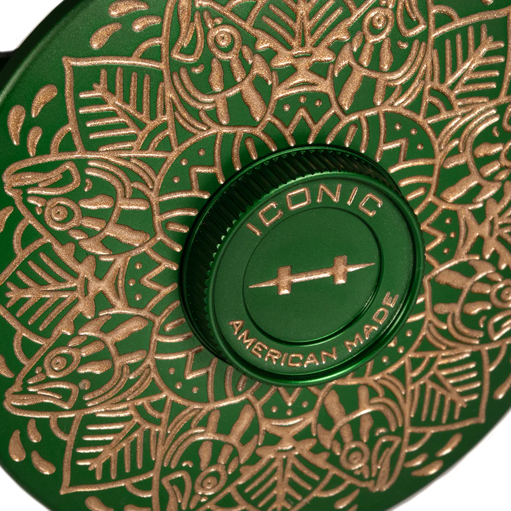 Hatch Custom Drew Wilson Artist Edition Bass Iconic Large Arbor Fly Reel 5 Plus - Image 7