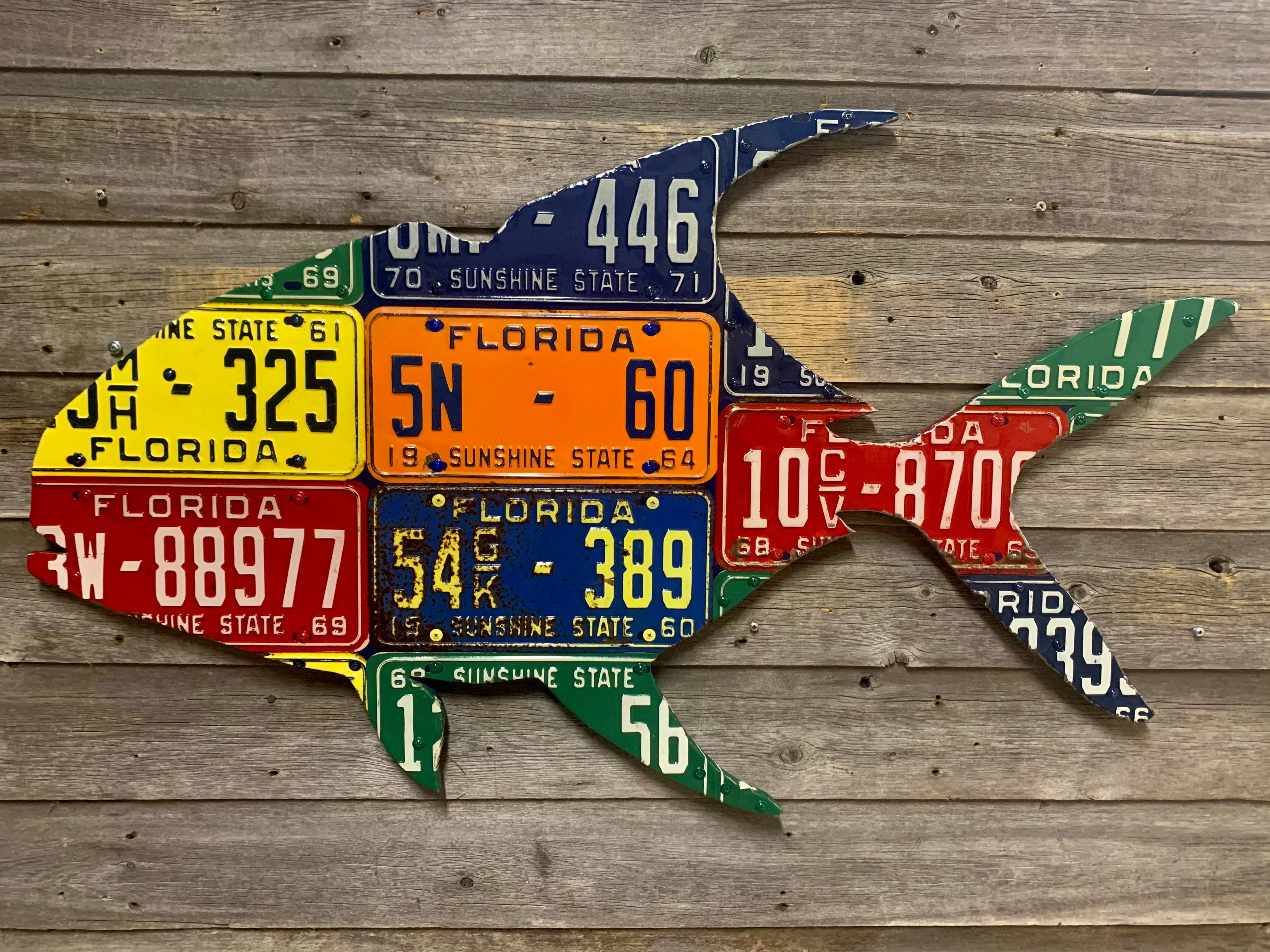 Antique Florida Permit License Plate Art - Image 2