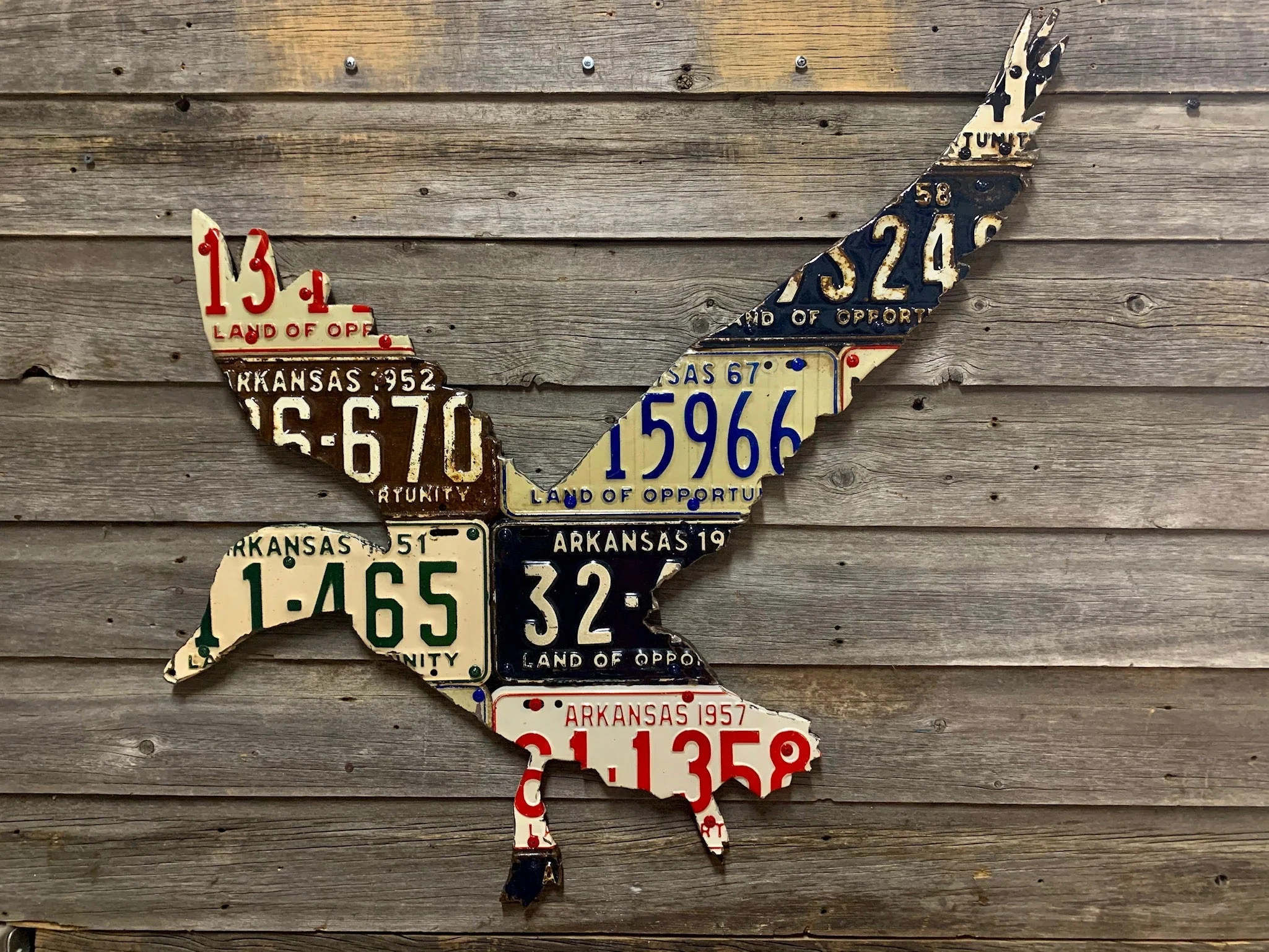Arkansas Antique Duck License Plate Art - Image 2