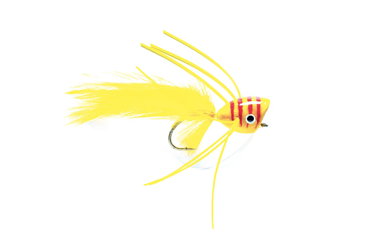 Bass Popper Yellow & Red