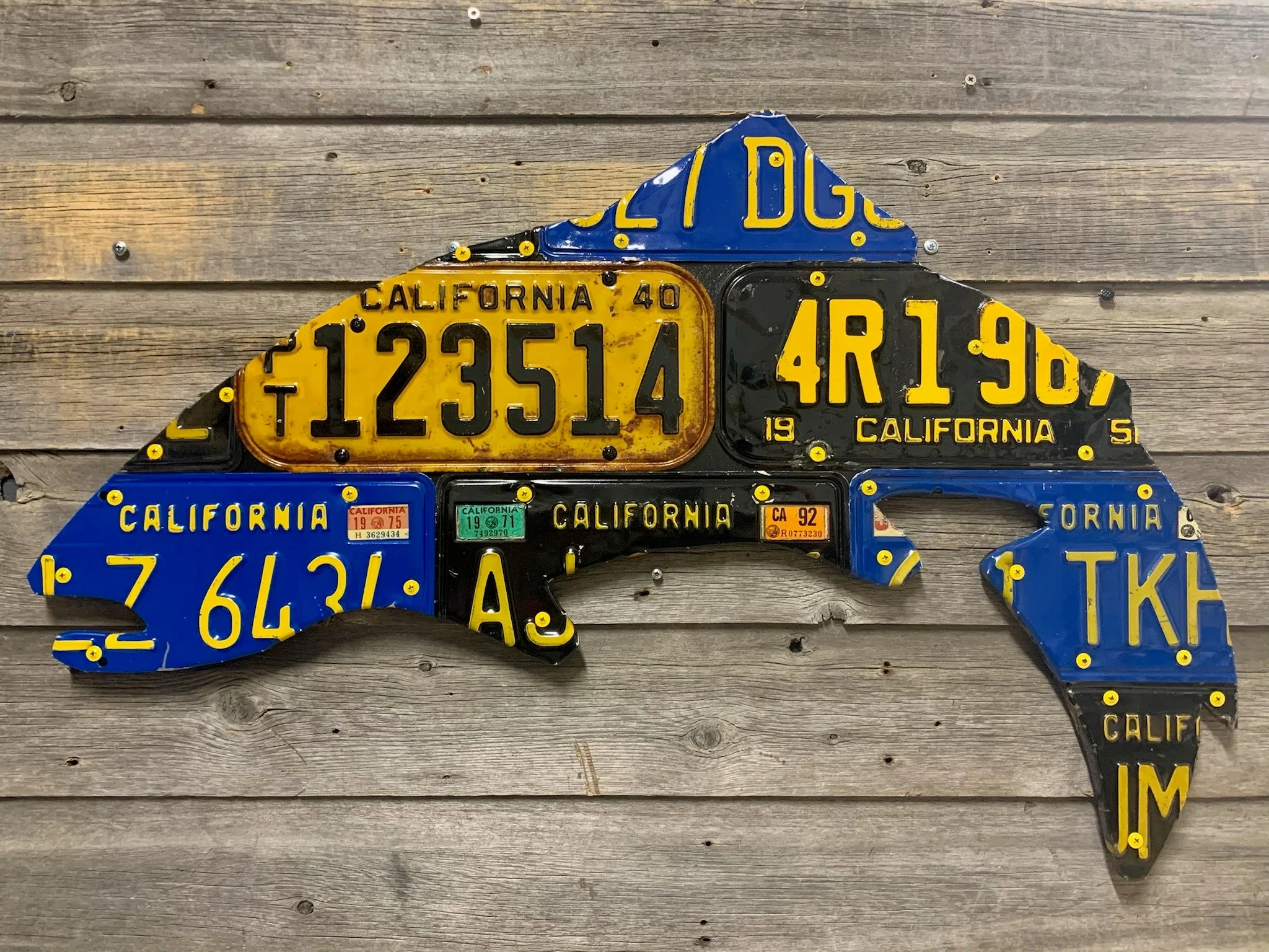 California Antique Trout License Plate Art - Image 2