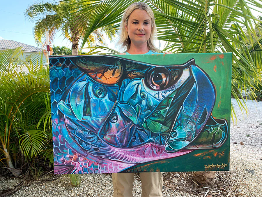DeYoung Tarpon Kaleidoscope Canvas Print - Image 2