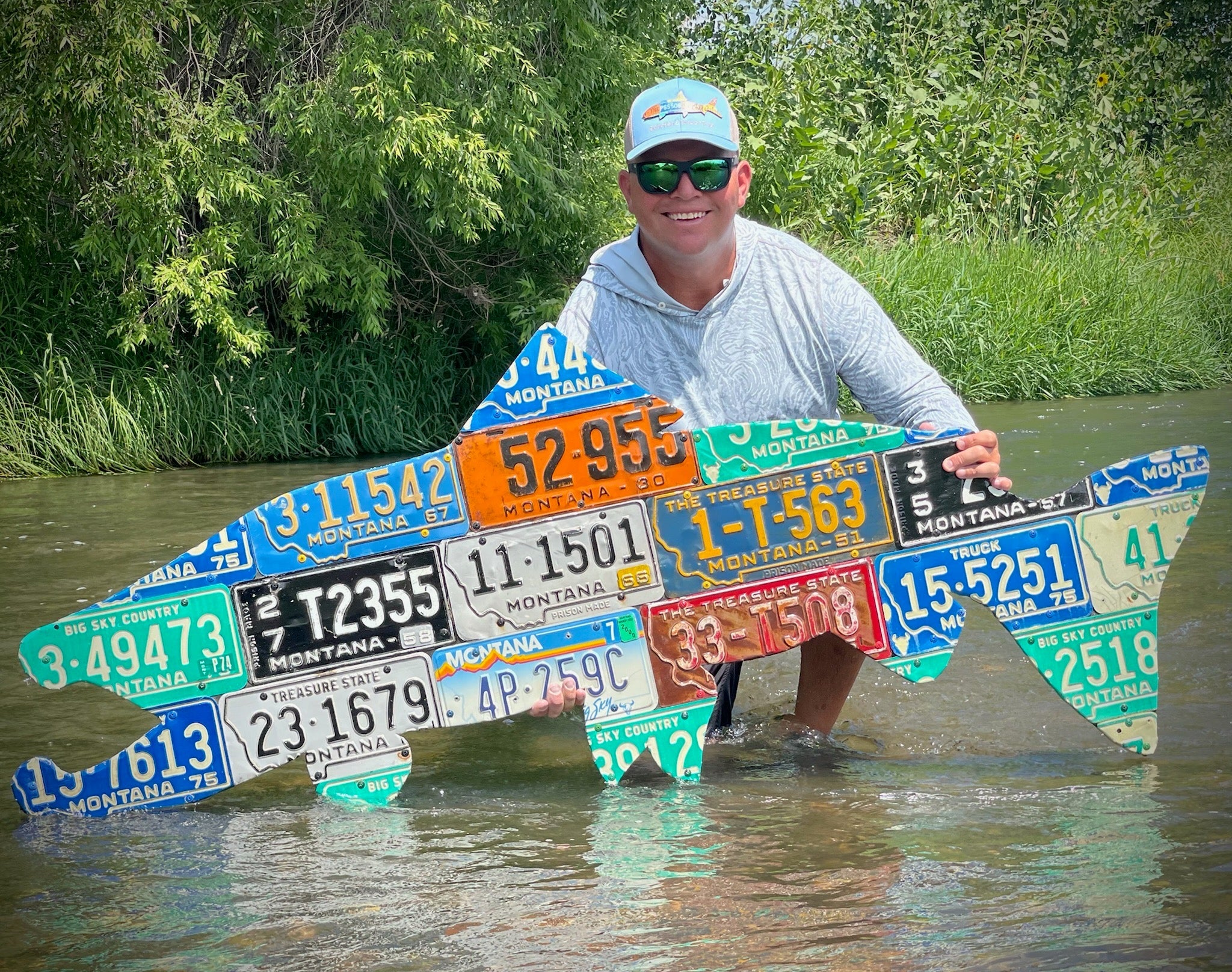 Extra-Large 6-Foot Brown Trout License Plate Art - Image 2
