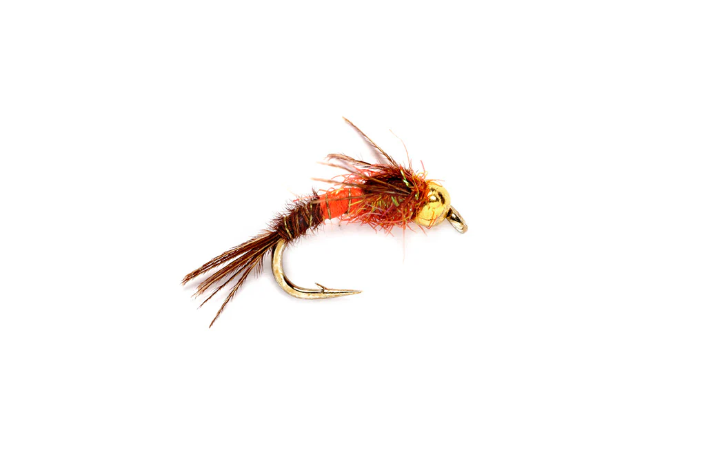 Hetro-Genius Nymph Orange Tungsten Beadhead