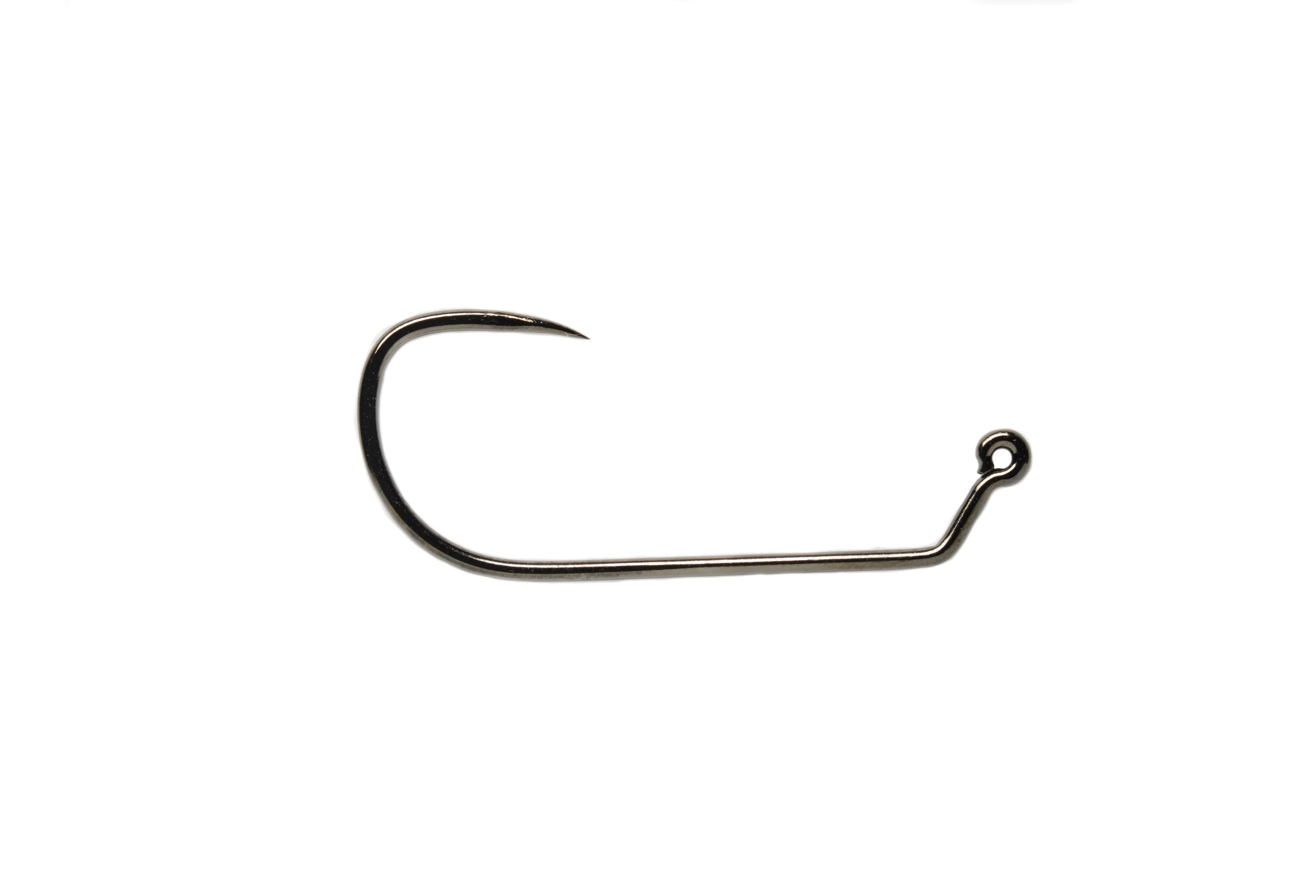 Fulling Mill Jig Force Long Black Nickel Barbless Hook - Image 2