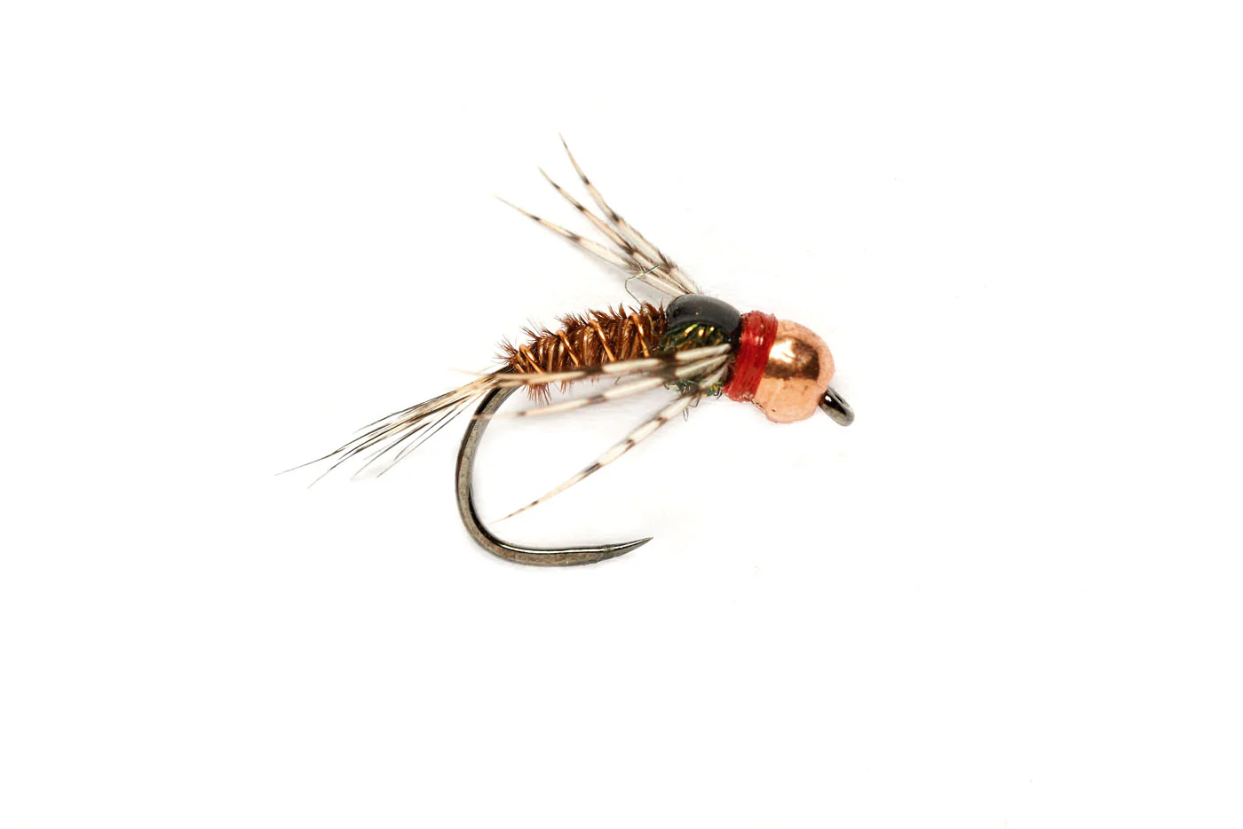 Pheasant Tail Red Collar Leggy Tungsten Beadhead Barbless