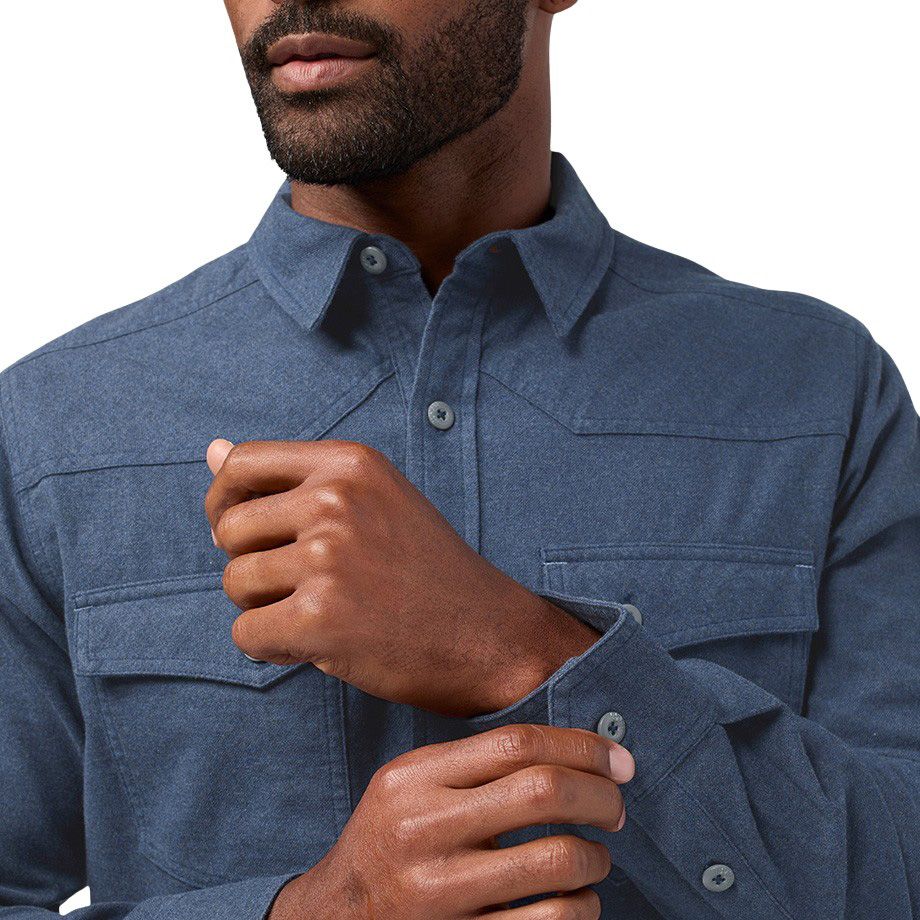 Stio Mens Junction Midweight Flannel Shirt Sale - Image 12