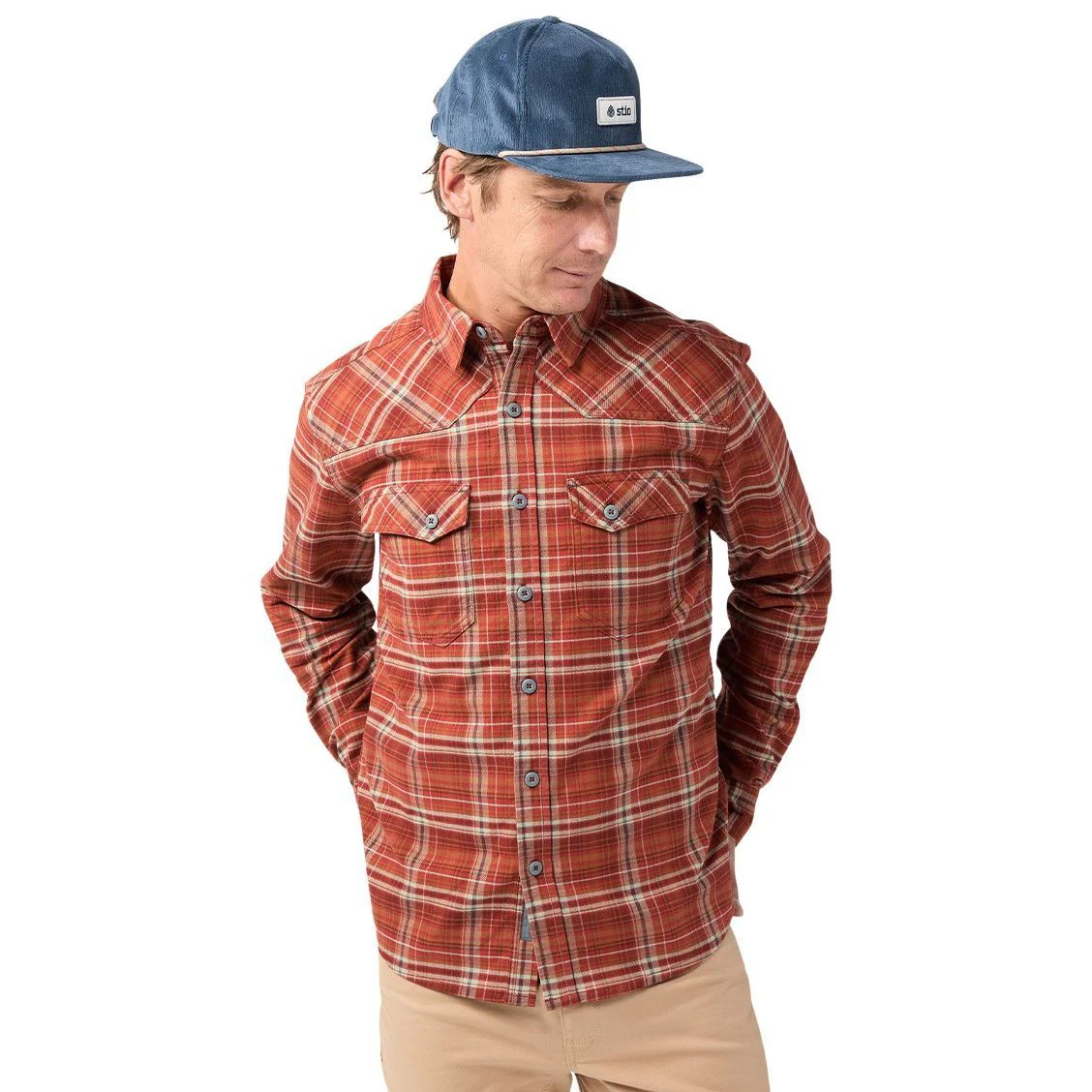 Stio Mens Junction Midweight Flannel Shirt Sale - Image 16